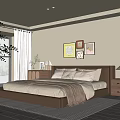 Modern Bedroom Interior Design With King Size Bed Nightstands Wall Art And Large Window