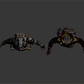 Two Human Characters In Tactical Military Gear Standing With Arms Outstretched