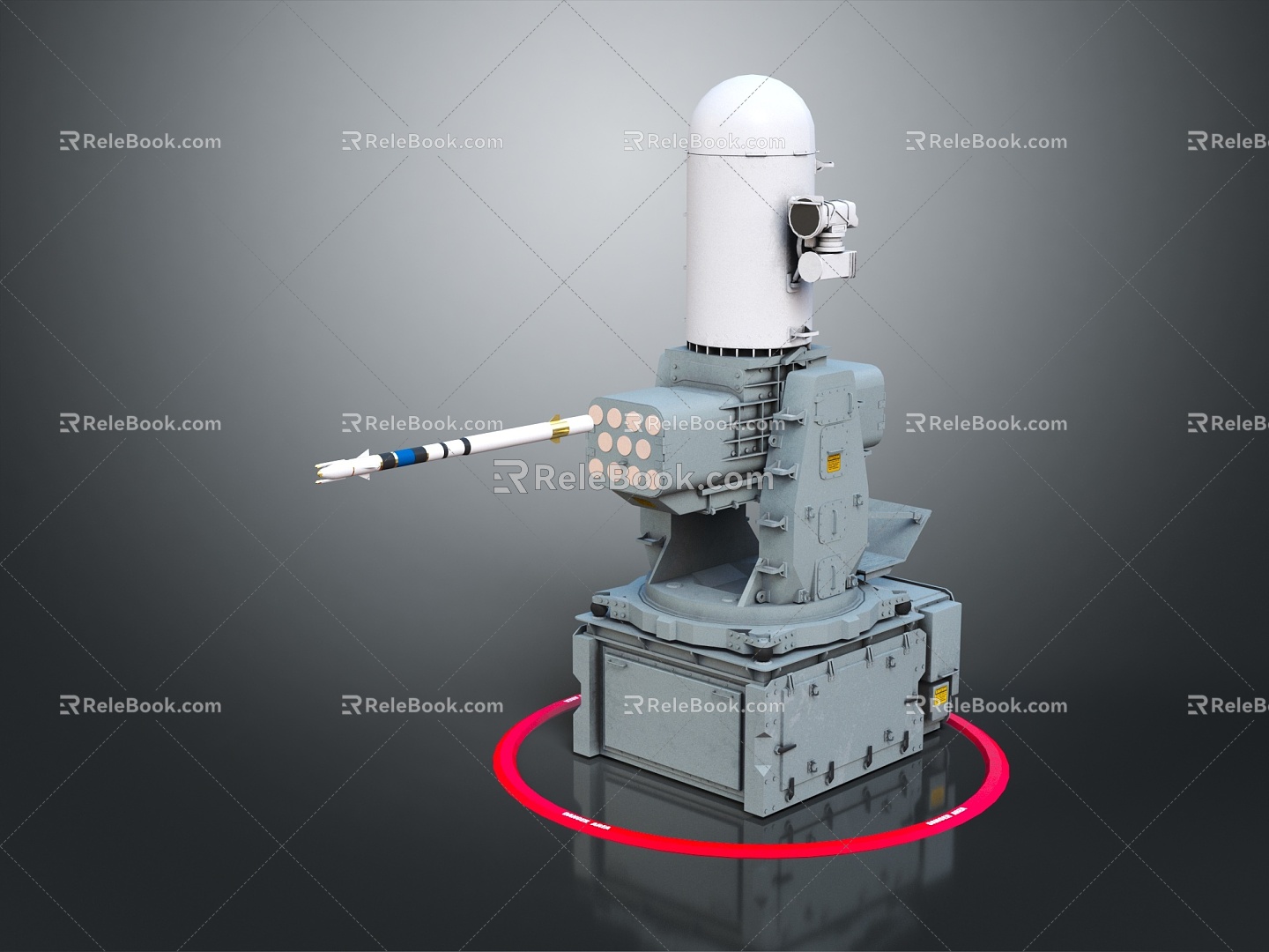 Modern Airborne Missile Bomb Missile model