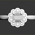 Elegant Silver Ring With Blue Gemstone And Decorative Design For Daily Use