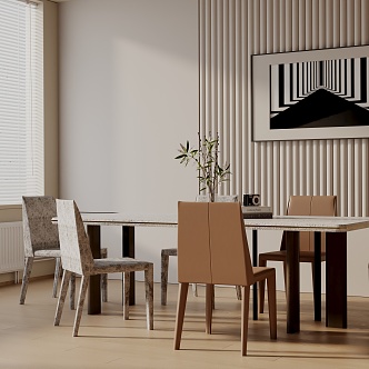 Modern table combination 3d model