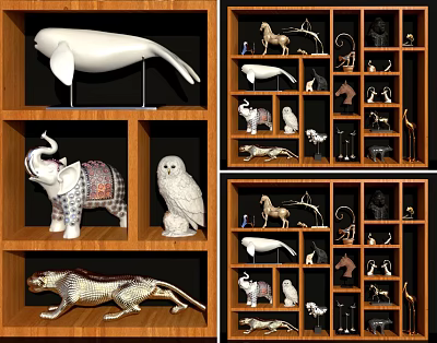 Modern Ornaments Combination Animal Ornaments 3d model