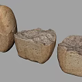 Homemade Bread Varieties with Textured Surfaces and Light Brown Crust in Various Shapes
