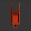 Red Utility Wheelbarrow With Metal Frame For Outdoor Garden And Construction
