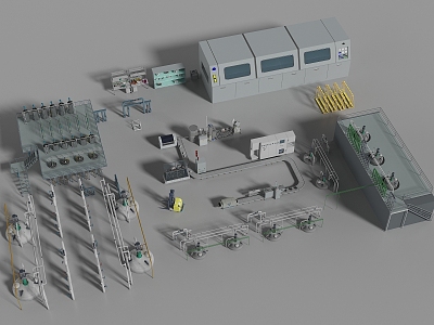 modern industrial equipment plant equipment 3d model