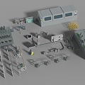 modern industrial equipment plant equipment 3d model