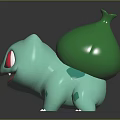 Cute Bulbasaur Character Figure With Light Green Body Red Eyes And Green Back Bulb