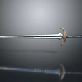 Decorative Metal Sword With Intricate Hilt And Sharp Blade On