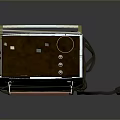 With display computer display LCD monitor computer monitor fish screen curved screen 4 screens 3d model