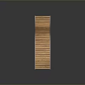 Elegant Modern Lounge Chair With Curved Wooden Slats And Smooth Design Lines
