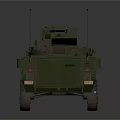 Olive Green Military Combat Tank With Heavy Armor Turret Cannon And Tracks