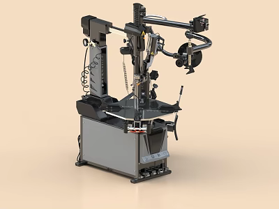 Industrial Equipment Professional Tire Changing Machine With Mechanical Arm And Rotating Platform For Efficient Automotive Repair 3d model