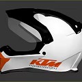 Full Face Motorcycle Helmet with Black White Red Design and Protective Visor