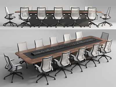 Modern Conference Table and Chair Conference Table and Chair Combination model