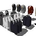 Sturdy Clothes Hangers Holding Various Colored Suits For Retail