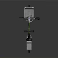 Modern Green Bicycle With Front Basket Rear Rack And Black Seat Design