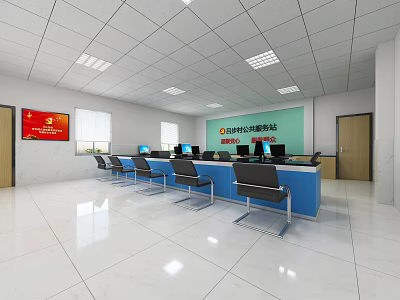 Party member activity room reception center community center 3d model