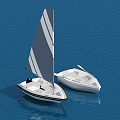 Water Recreation Boat 3d model