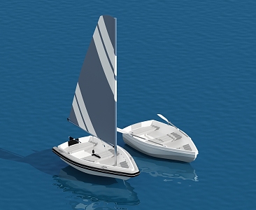 Water Recreation Boat 3d model