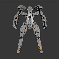 Futuristic Mechanical Sci fi Robot Character Design With Metallic Structure And Details 3d model