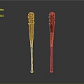 Pair of High Quality Wooden Baseball Bats With Ergonomic Handles For Sports