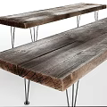 Modern Outdoor Table Outdoor Log Long Table Tea Table 3d model