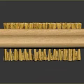 Wooden Handle Cleaning Brush With Yellow Bristles For Home Cleaning Tasks