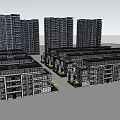Modern Residential Community With High Rise And Low Rise Building Exteriors