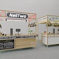 Modern Commercial Retail Booth Equipment With Signage Menu Board And Display Screens