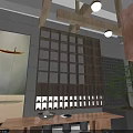 Modern Hotel Lobby Interior With Wooden Wall Green Plants Front Desk And Decorative Art