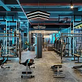 Modern Gym Interior With Various Fitness Equipment