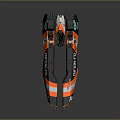 Custom Designed Racing Kart Body With Orange Black Graphics And Sponsor Logos