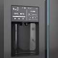 Stainless Steel Double Door Refrigerator With Digital Display Water Dispenser And Spacious Interior Shelves Drawers