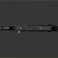 Black Tactical Submachine Gun With Futuristic Design Ergonomic Grip And LED Indicator