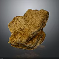 Natural Orange Rock Formation With Rough Textured Surface And Unique Irregular Shape 3d model