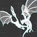 Two Reptiles With Brown And Purple Textured Wings Flying Dynamically