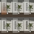 glass screen partition changhong glass partition glass screen cream wind glass screen partition 3d model