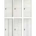White Swing Doors With Various Modern Patterns And Designs For Interior 3d model