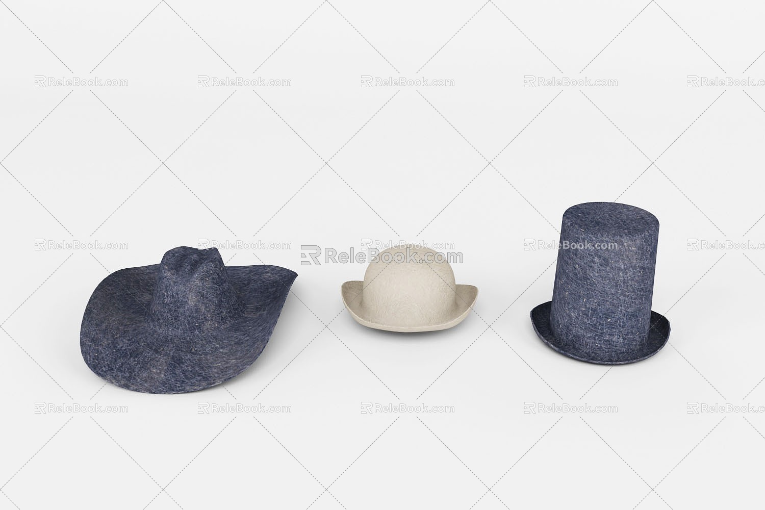 Hat Topper Hat Denim Hat Gentleman Hat Protocol Hat Magic Hat 3d model