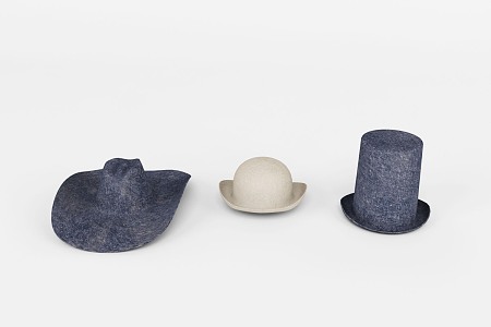 Hat Topper Hat Denim Hat Gentleman Hat Protocol Hat Magic Hat 3d model