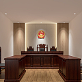 Modern Court Court Trial Chamber Court Chamber Trial Room Trial Table Chair Judge Chair 3d model