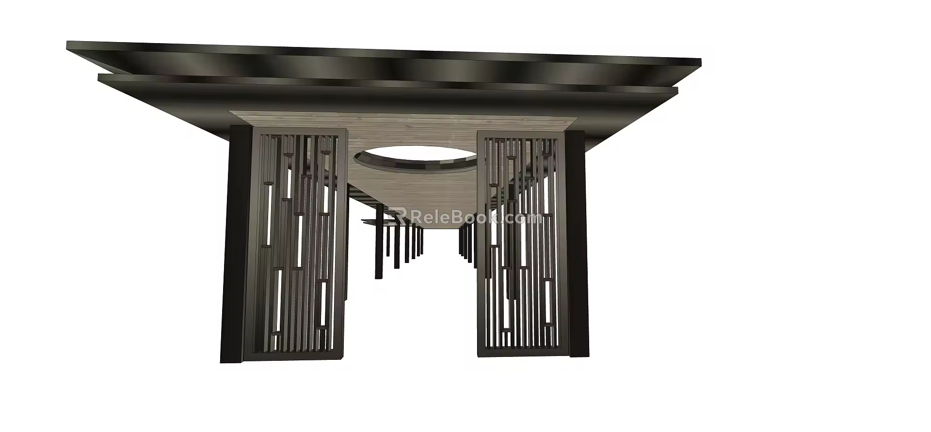 Modern Gallery Rack Features Simple Gallery Rack 3d model