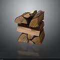 Rustic Neatly Stacked Wooden Logs With Natural Texture And Warm Brown Tones