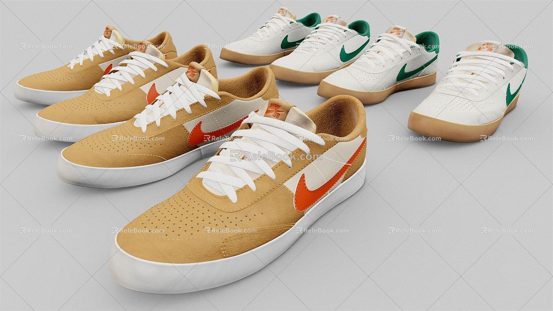 Modern Shoes Nike Board Shoes Travel Shoes Board Shoes 3d model