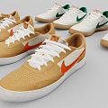 Modern Shoes Nike Board Shoes Travel Shoes Board Shoes 3d model