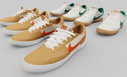 Modern Shoes Nike Board Shoes Travel Shoes Board Shoes 3d model