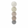White Vertical Striped Sphere Component With Textured Wall And Color Options 3d model