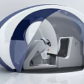 White And Blue Curved Driving Simulator Commercial Equipment With Steering Wheel Screen And Seat