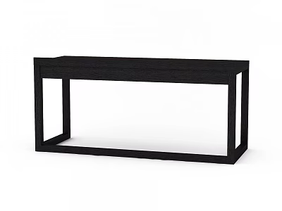 Sleek Modern Black Desk With Simple Frame Structure And Clean Design 3d model