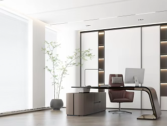 Modern Office Simple Office 3d model